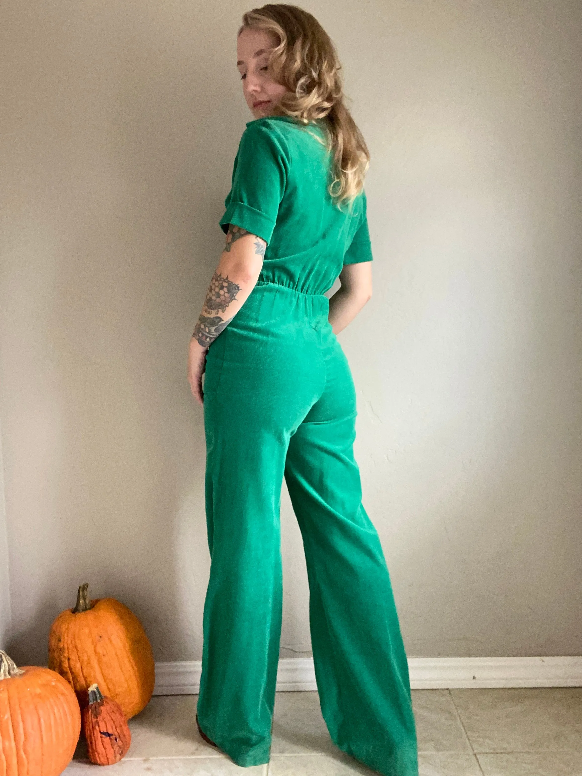 1970’s Green Corduroy Jumpsuit