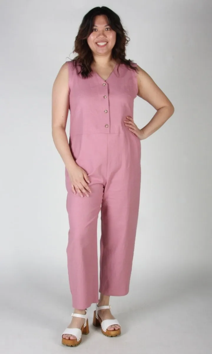 Birds of North America Myna Jumpsuit (Smoky Rose)