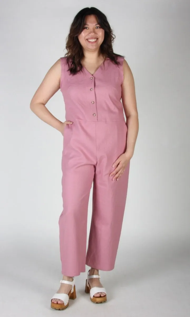 Birds of North America Myna Jumpsuit (Smoky Rose)