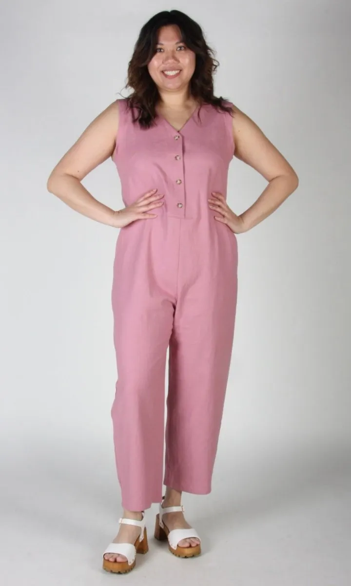 Birds of North America Myna Jumpsuit (Smoky Rose)