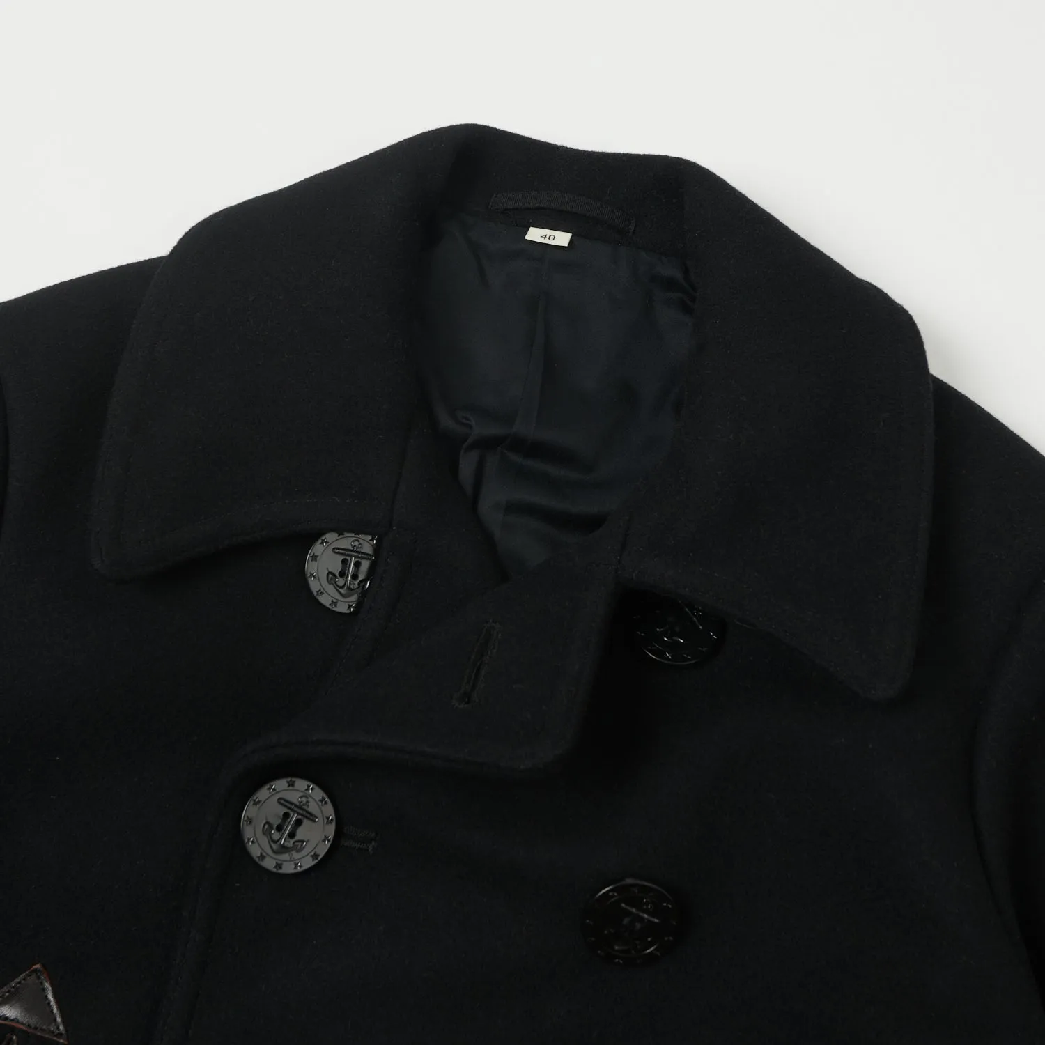 Buzz Rickson x William Gibson U.S. Navy Pea Coat - Black