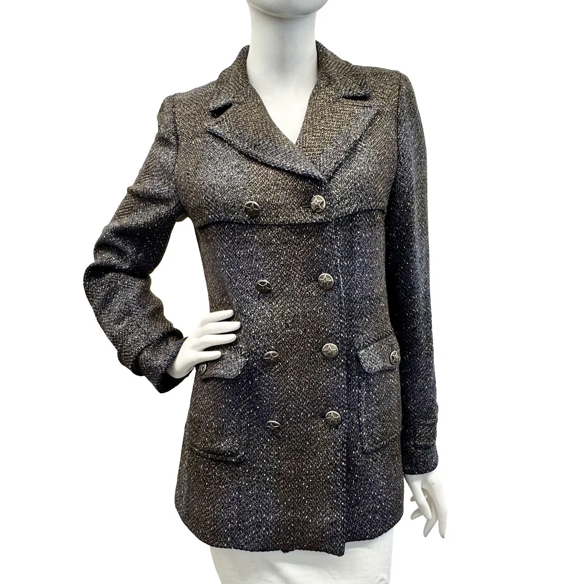 Chanel Metallic Peacoat