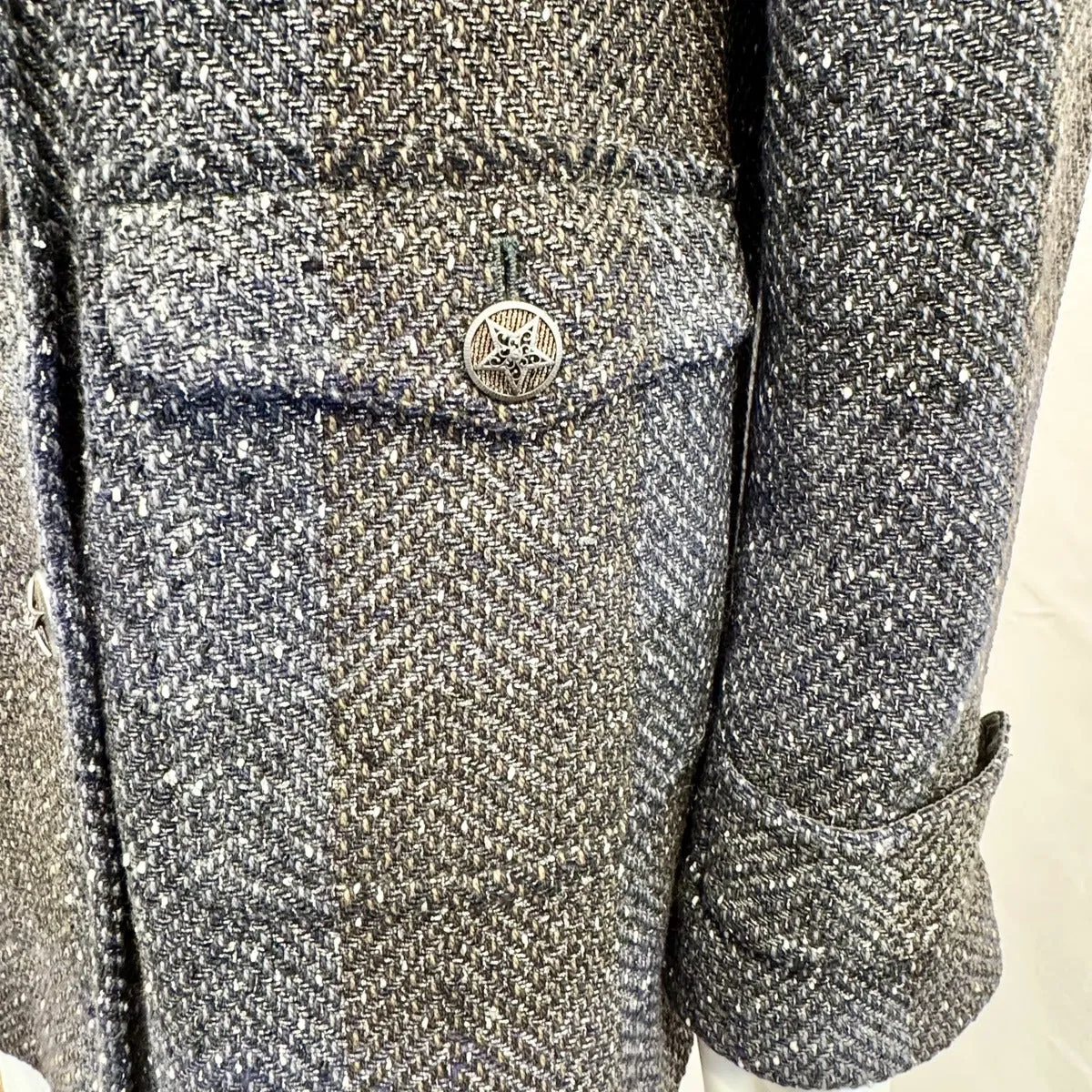 Chanel Metallic Peacoat