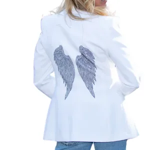 Crystal Wings Blazer  - White Sale