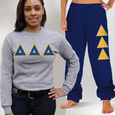 Delta Delta Delta Long-Sleeve and Sweatpants, Package Deal - TWILL