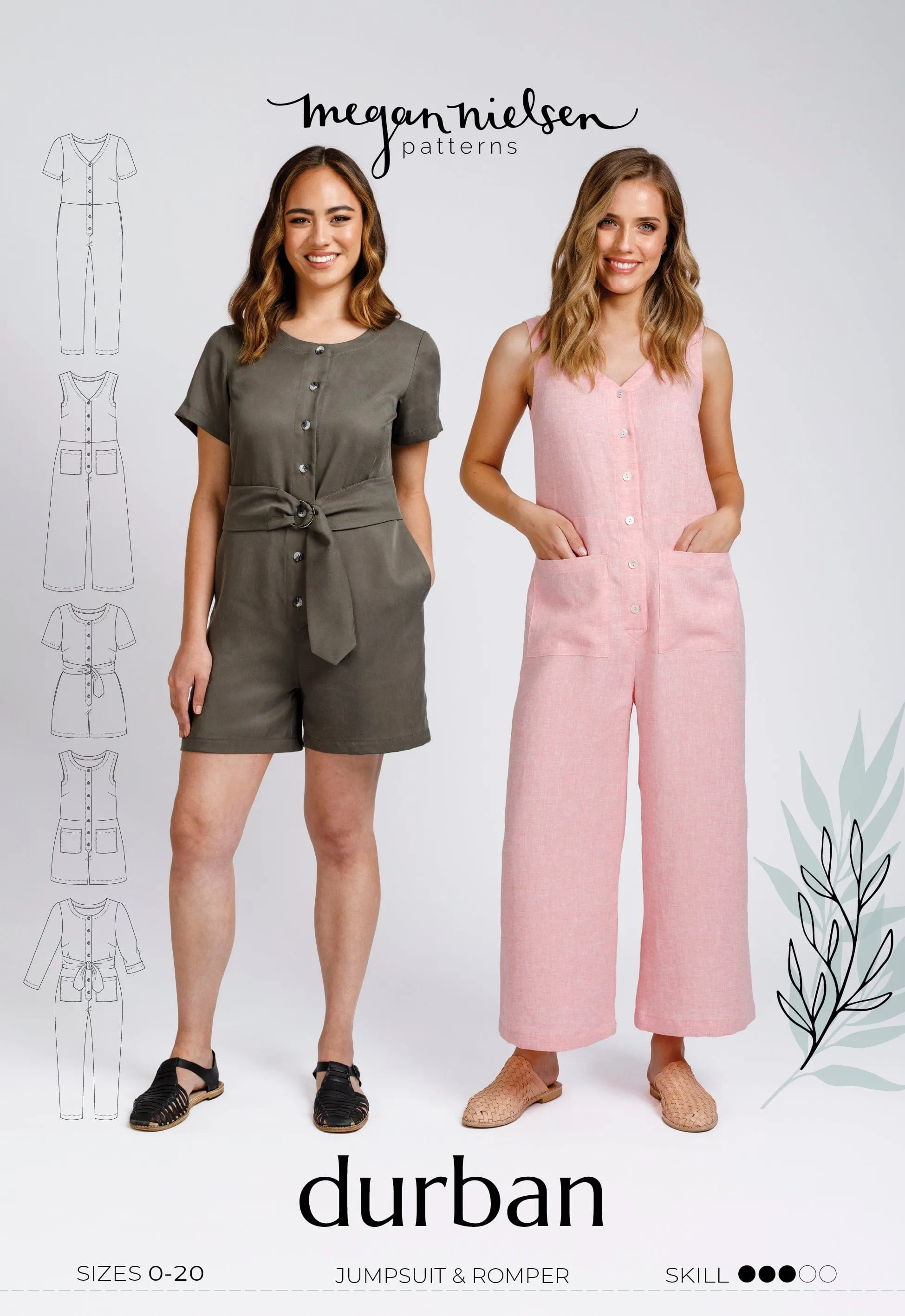 Durban Jumpsuit and Romper - Sizes 0-20 - Megan Nielsen