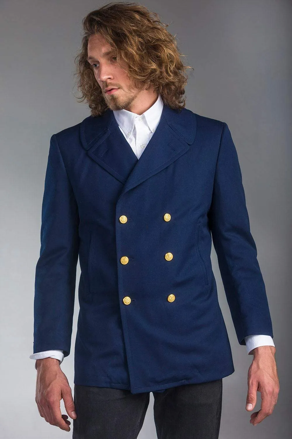 Gabardine Reefer Peacoat