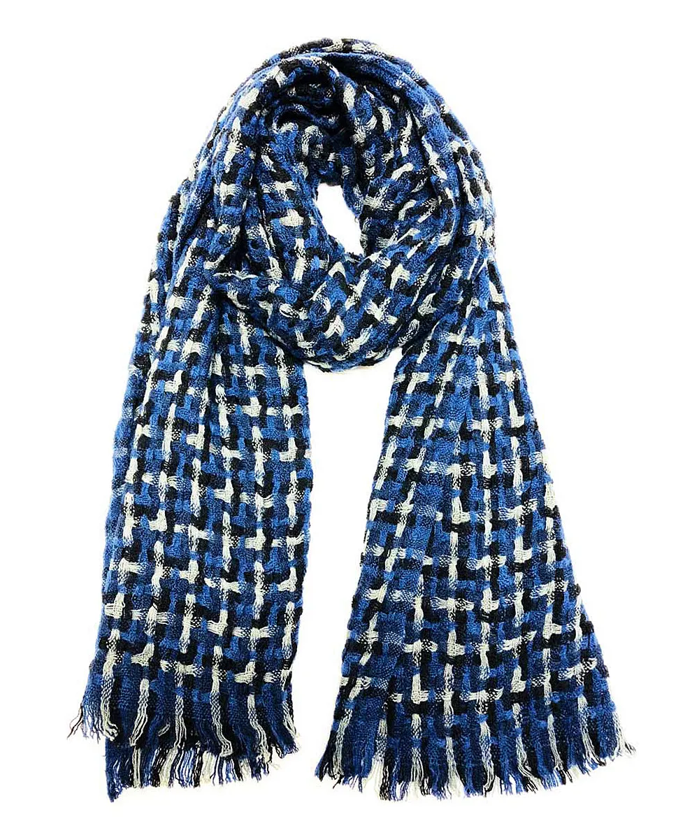 JC023908 Abstract Fringe Scarf