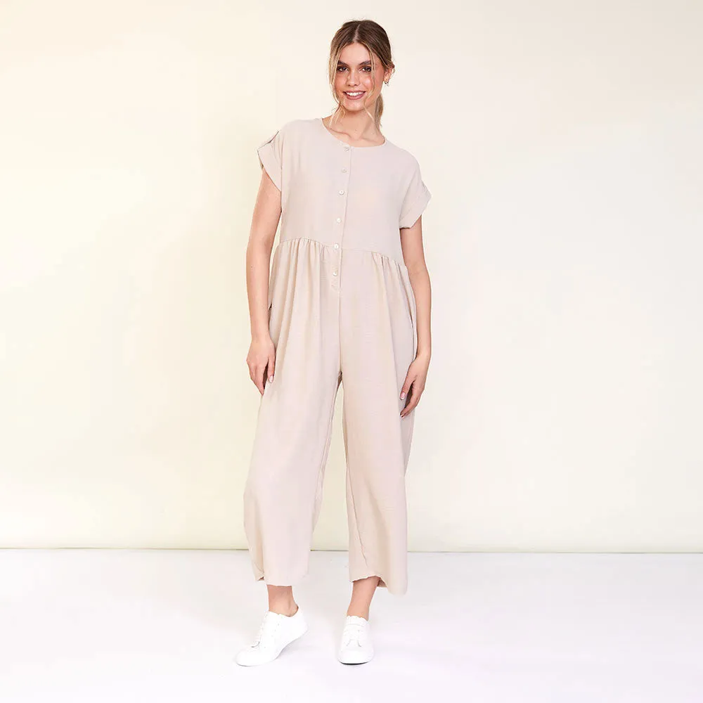 Julia Jumpsuit (Beige)