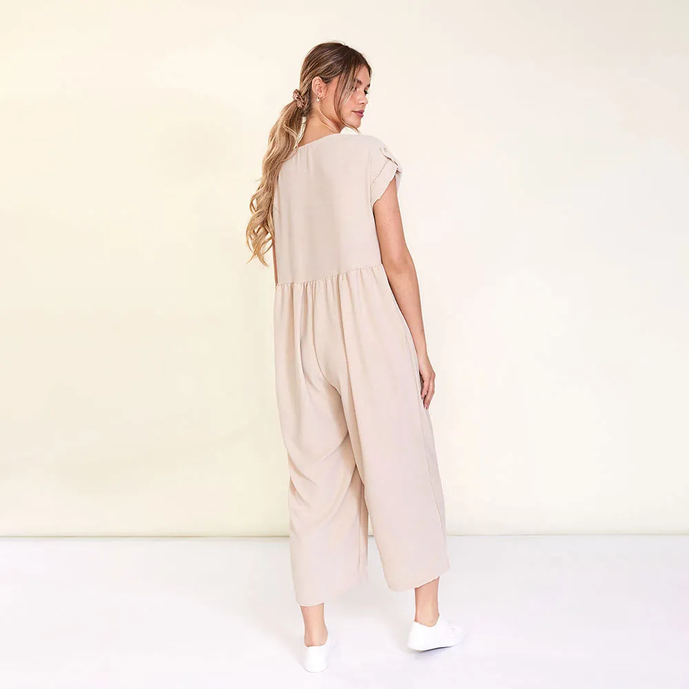 Julia Jumpsuit (Beige)