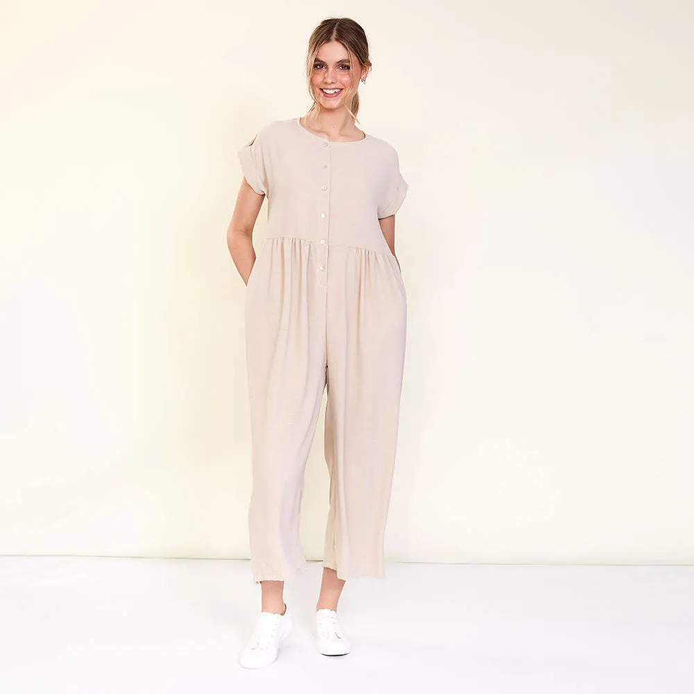 Julia Jumpsuit (Beige)