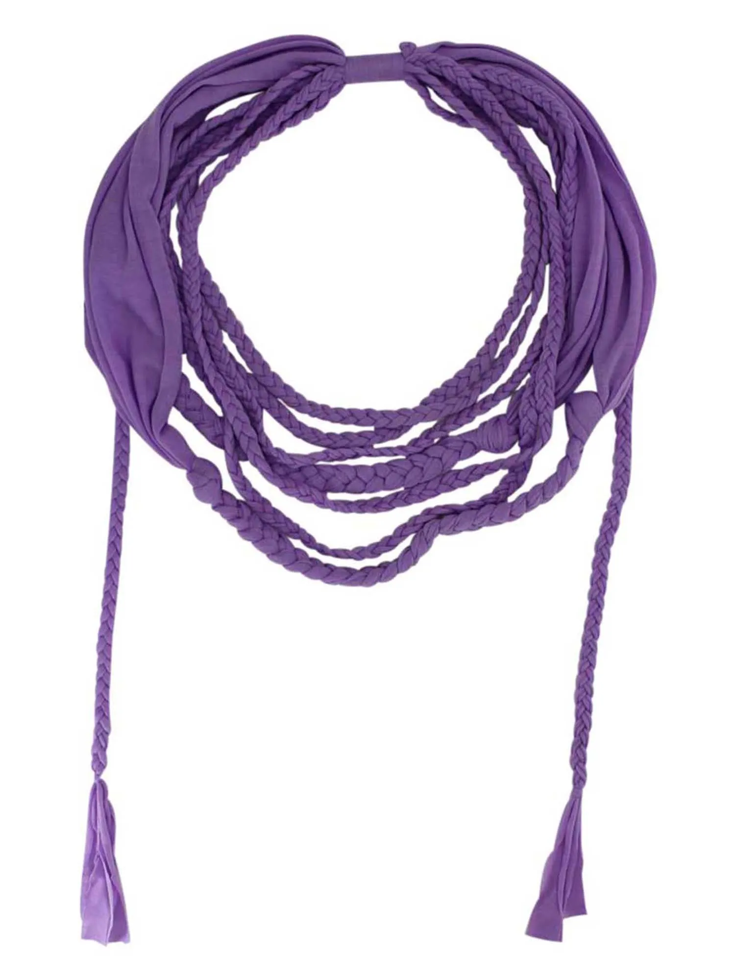 Lavender Multi-Braid Long Skinny Infinity Scarf