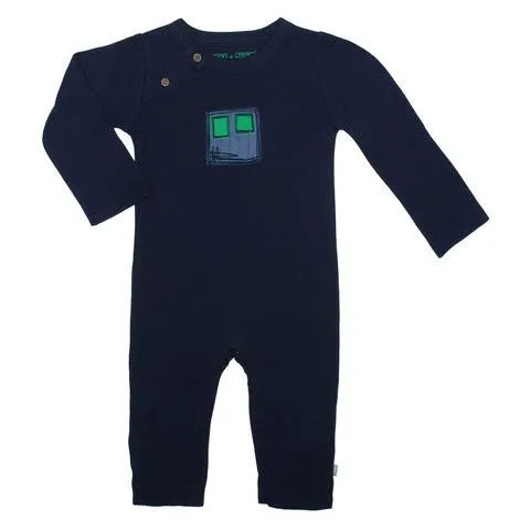 Peacoat Navy Robot Coverall <br> 100% Organic, Non Toxic