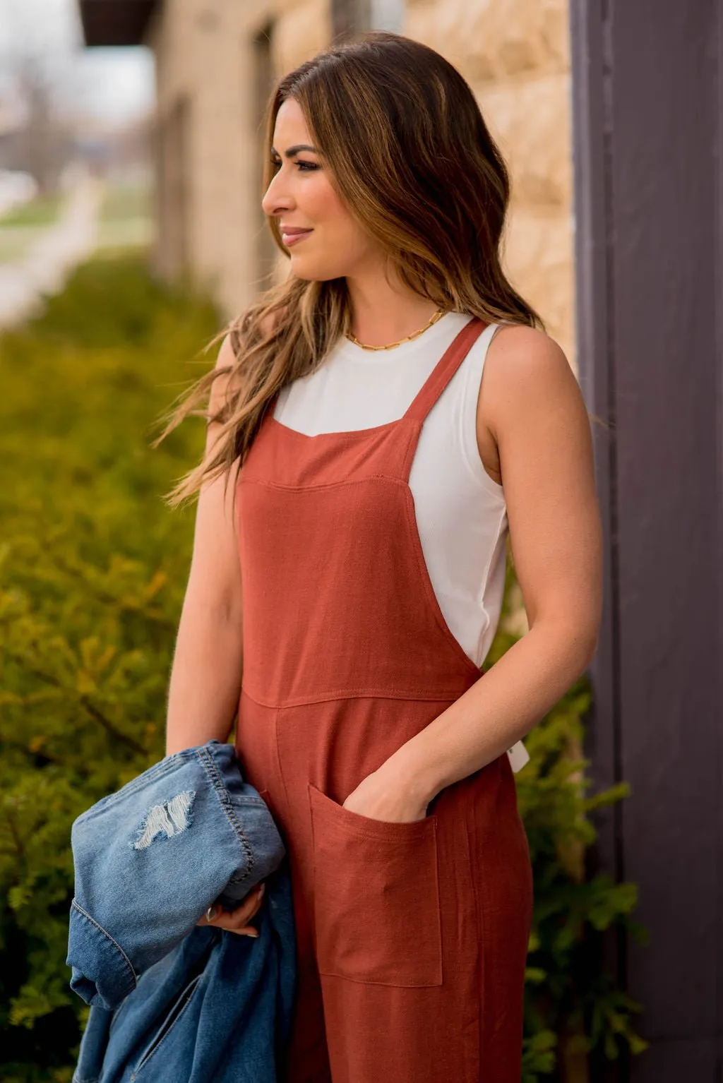 Relaxed Front Pocket Tank Jumpsuit