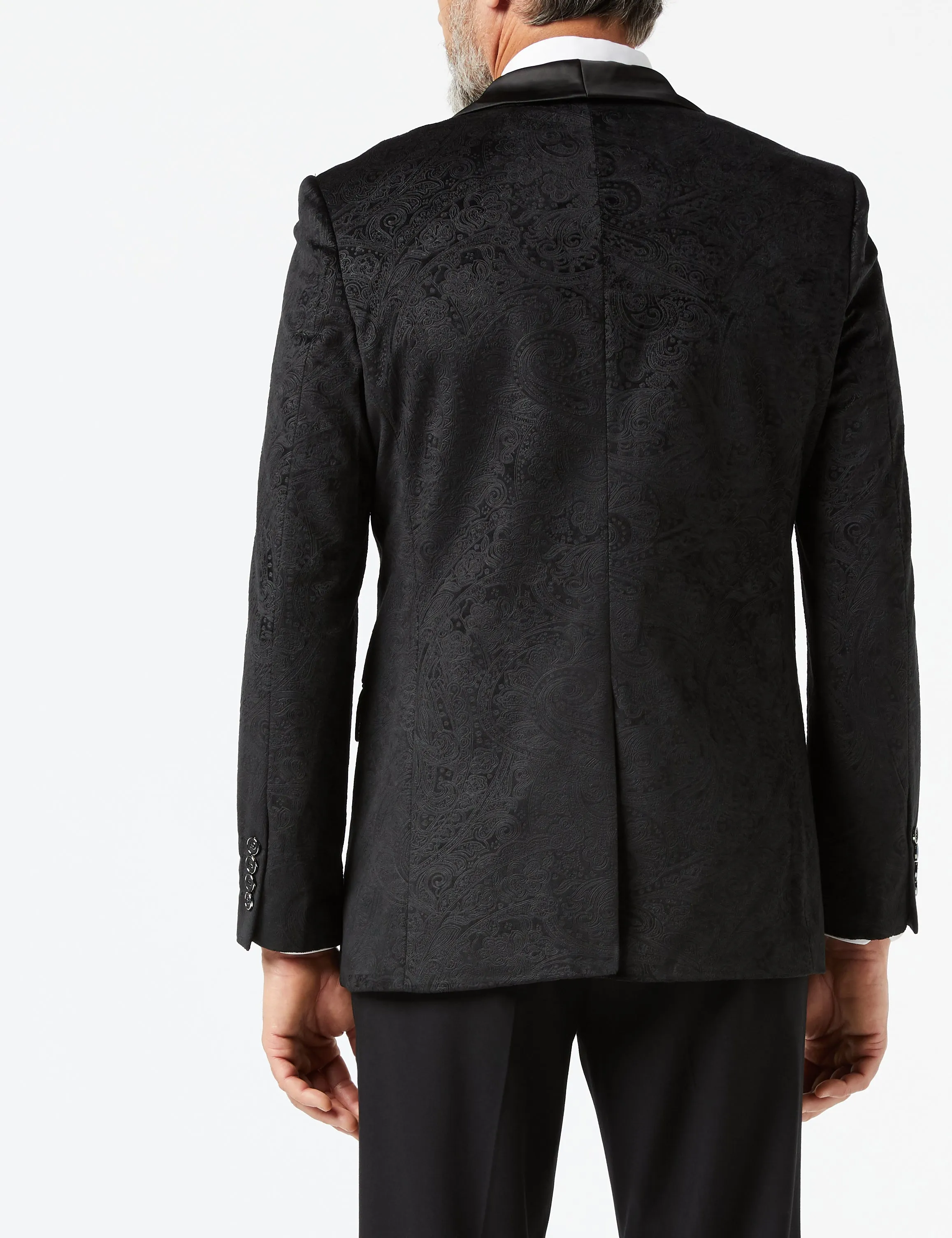 RONY - Black Velvet Paisley Blazer