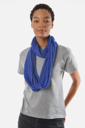 Royal Blue Classic Cashmere Knit Tube Scarf