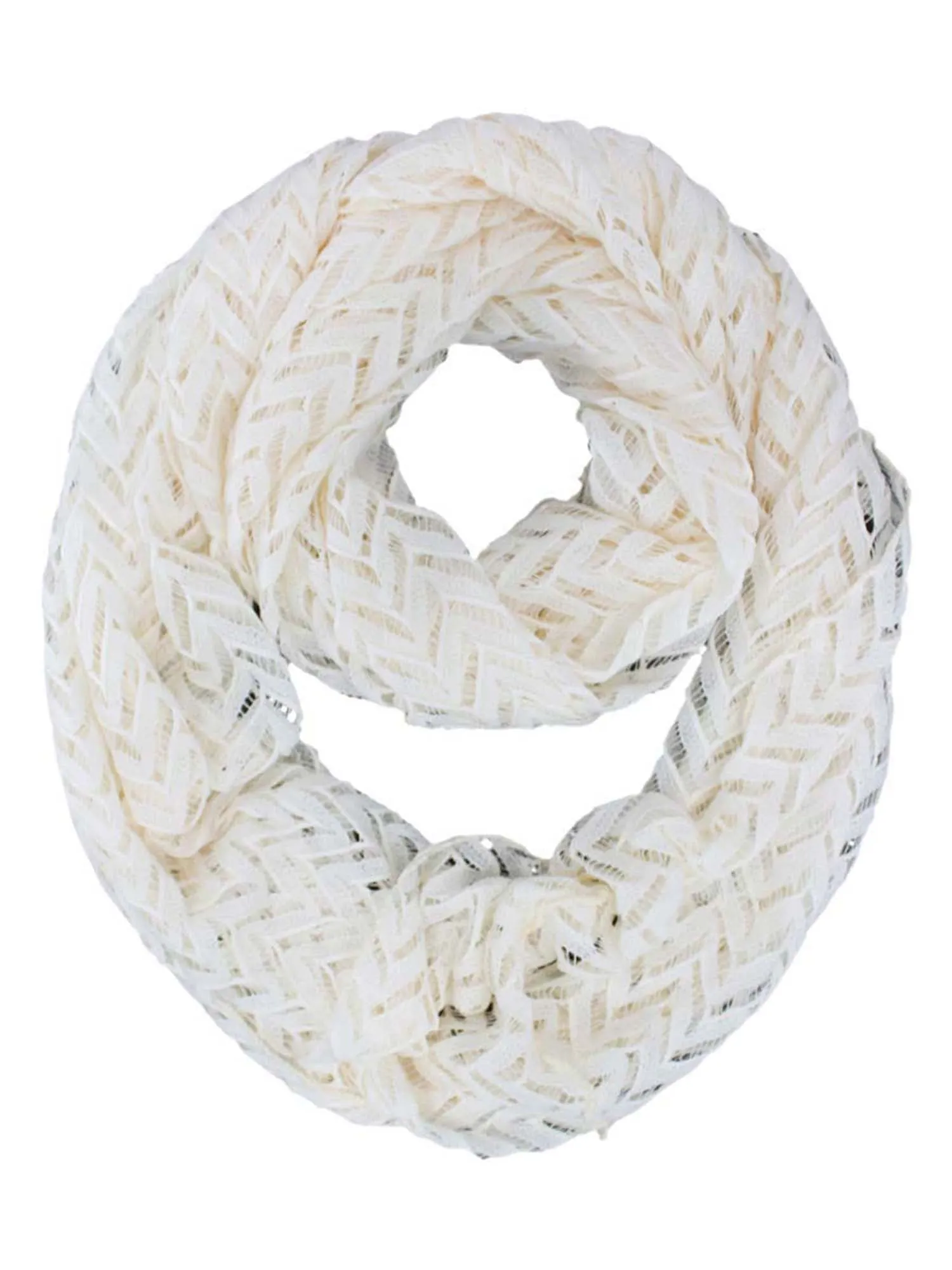 Sheer Chevron Lace Infinity Scarf