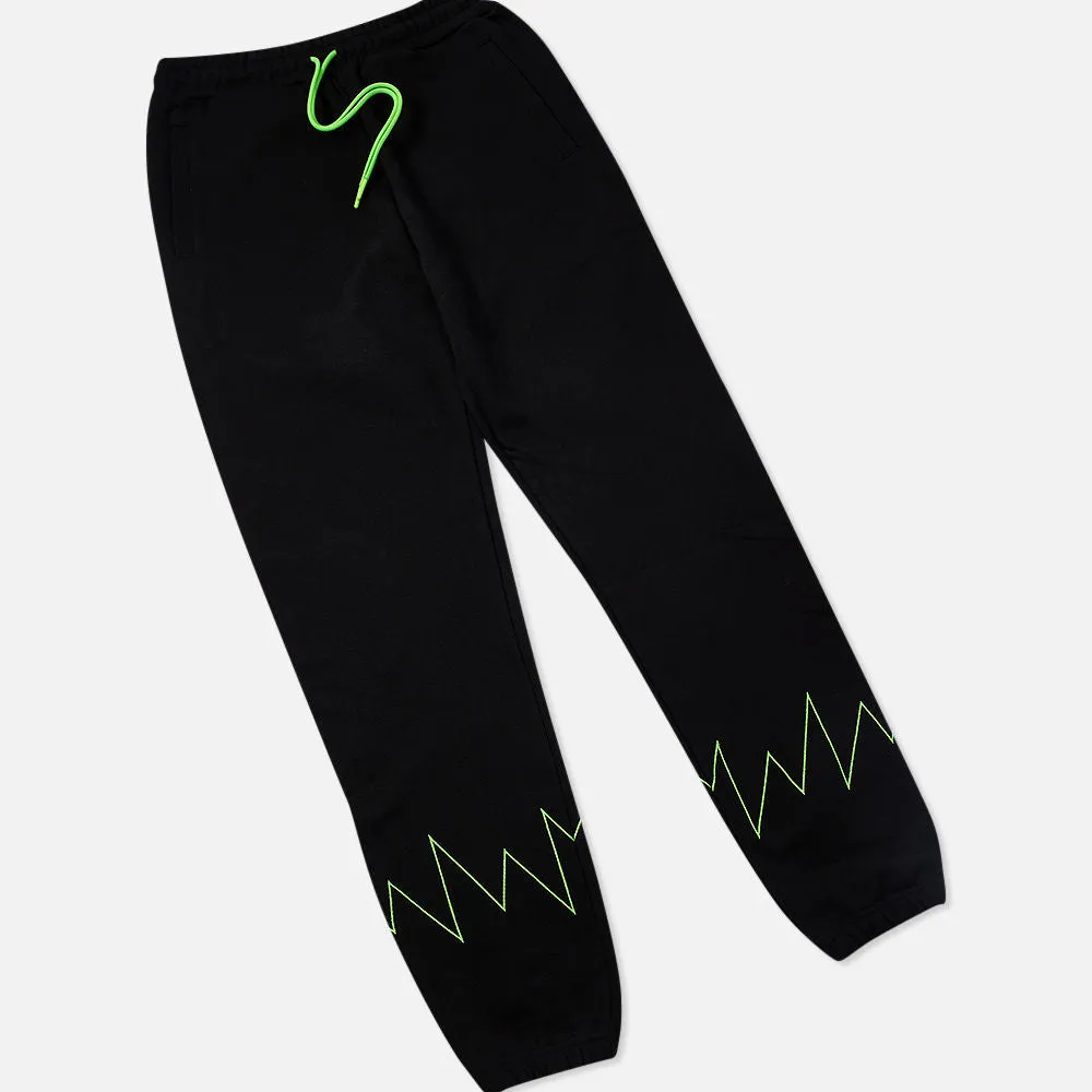 Static Fleece Sweatpants Black