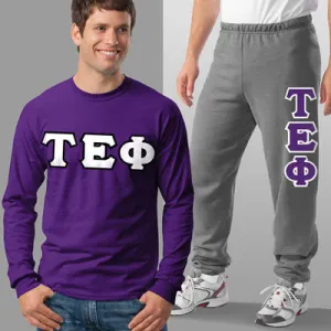 Tau Epsilon Phi Long-Sleeve and Sweatpants, Package Deal - TWILL