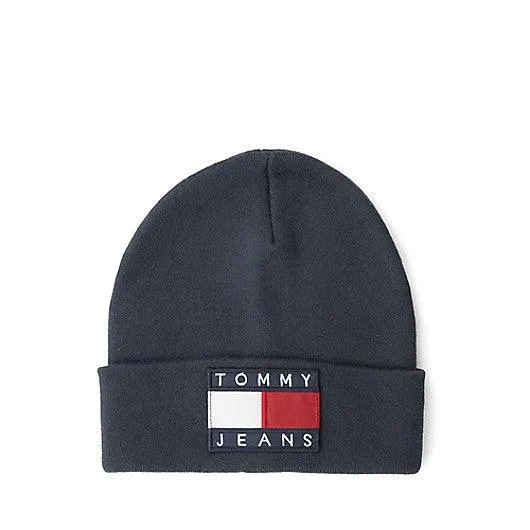 Tommy Hilfiger - TJ 90s Flag Beanie Peacoat Black