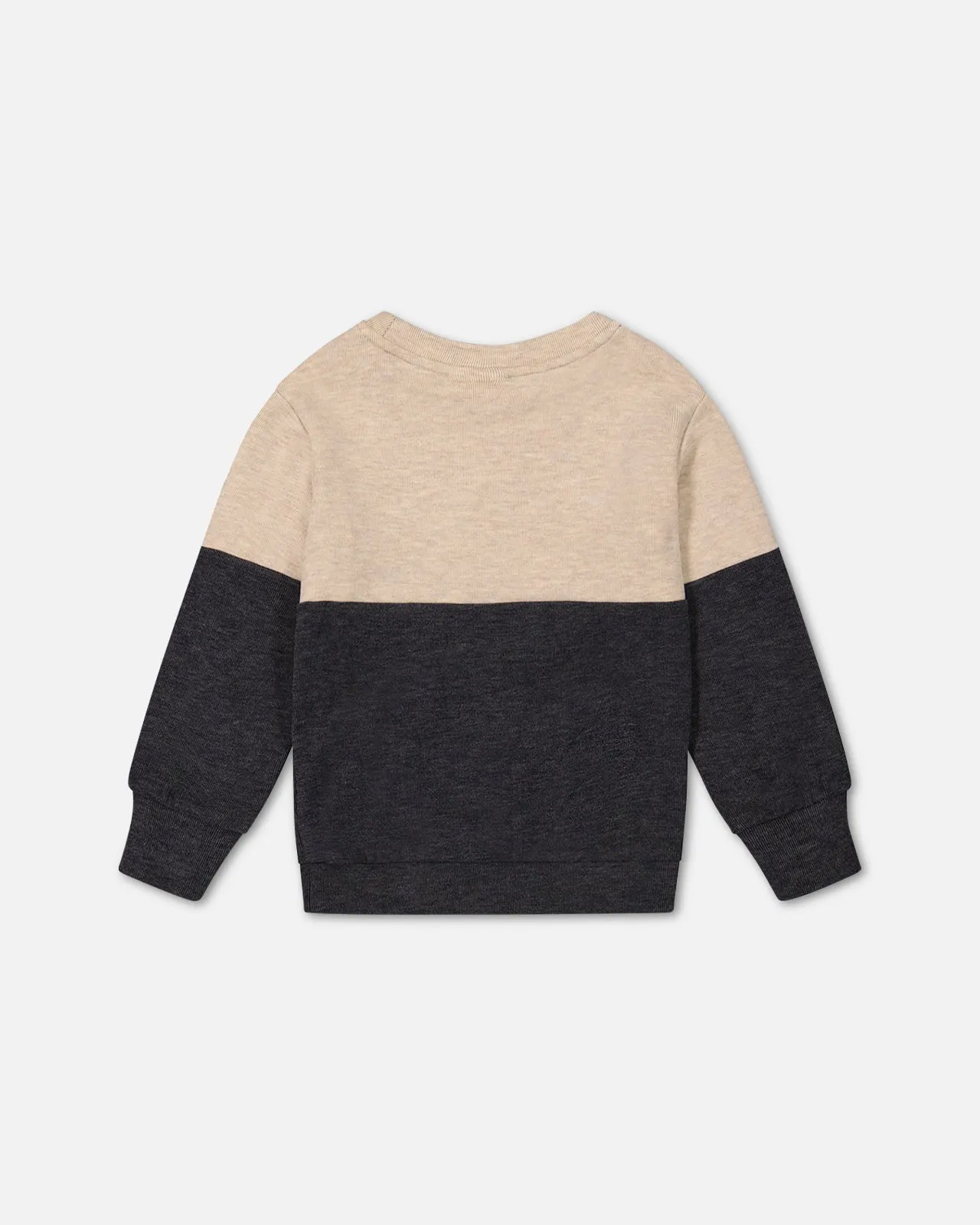 top l/s sweat colorblock pocket - peacoat