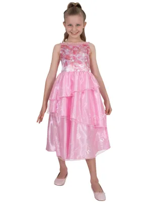 Wicked Deluxe Girls Pink Glinda Good Witch Costume