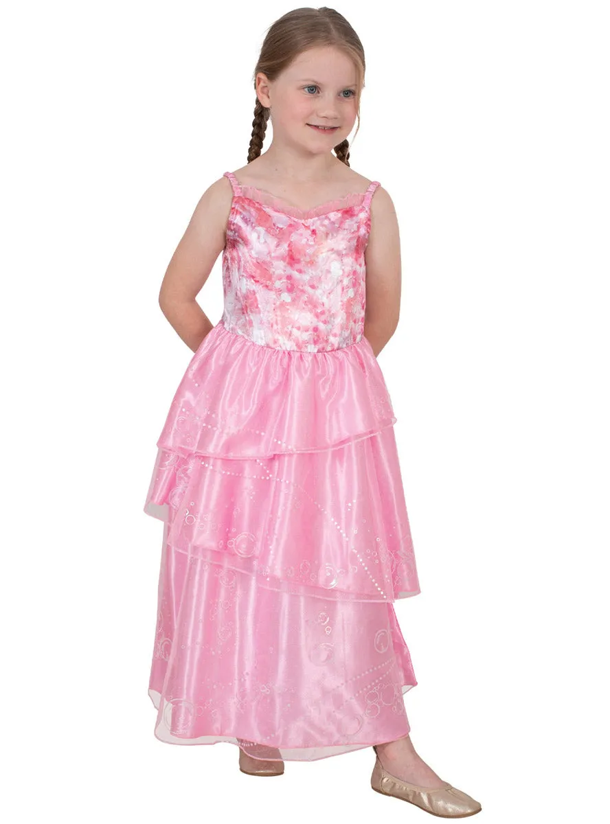 Wicked Deluxe Girls Pink Glinda Good Witch Costume