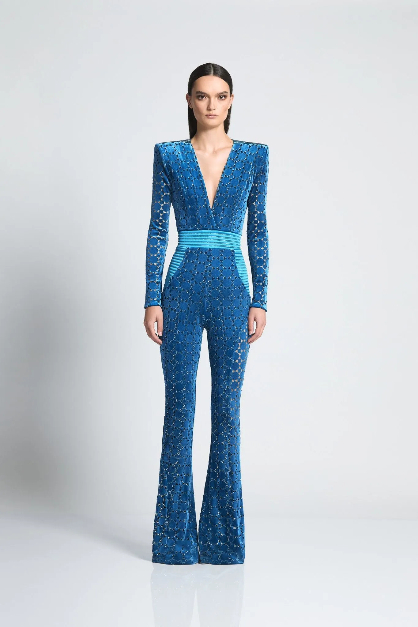 Zhivago Velvet Elegance Jumpsuit - Teal